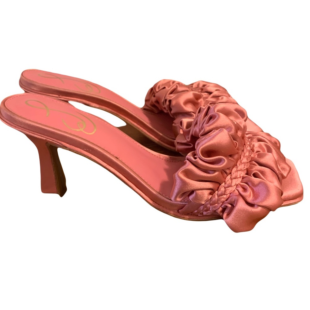 Sam Edelman Rose Pink Ruffle Heels